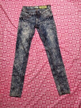 Indigo Rein Acid Wash Skinny Jeans